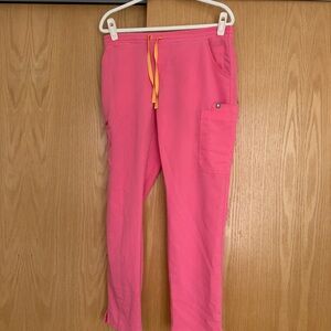 Figs Neon Pink Scrub Pants